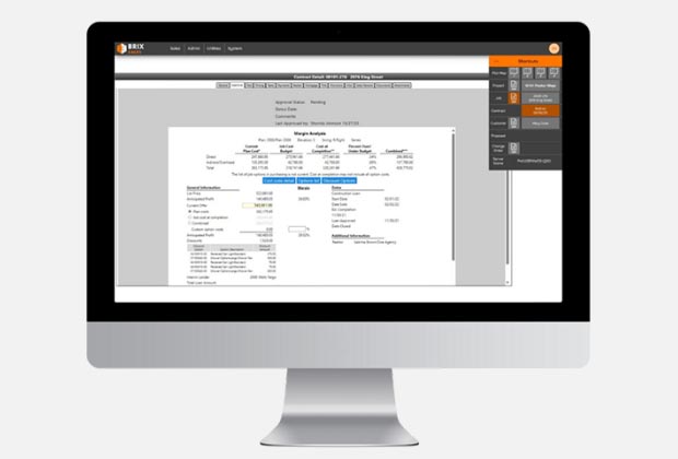 Desktop pc showing the BRIX dashboard