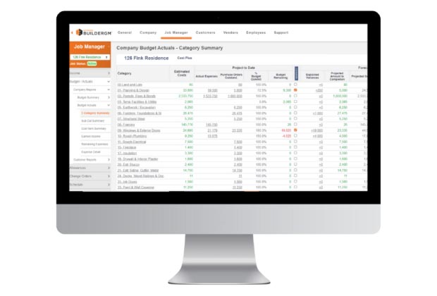 Desktop computer showing a dashboard - BuilderGM