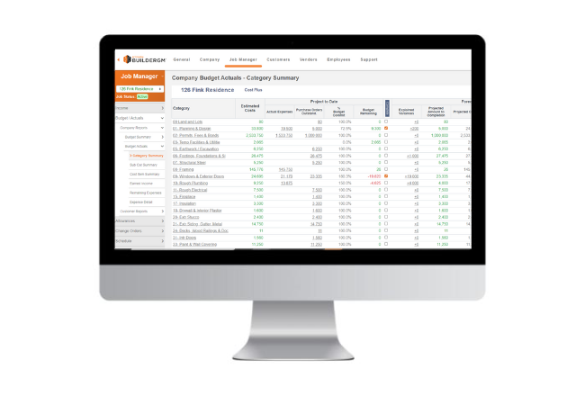 Desktop computer showing a dashboard - BuilderGM