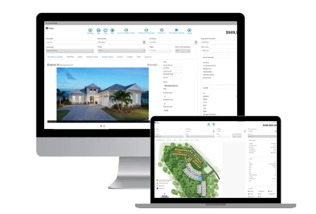 Two screens showing the homefront dashboard