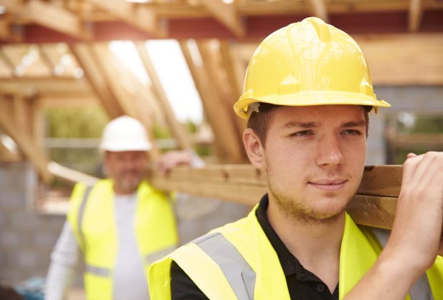 Close up of construction worker