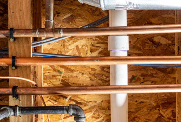 Residential plumbing and pipes