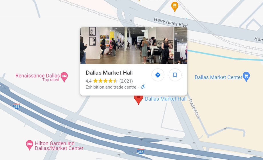 Dallas Market Hall Map