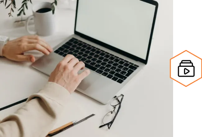 Person typing on a laptop