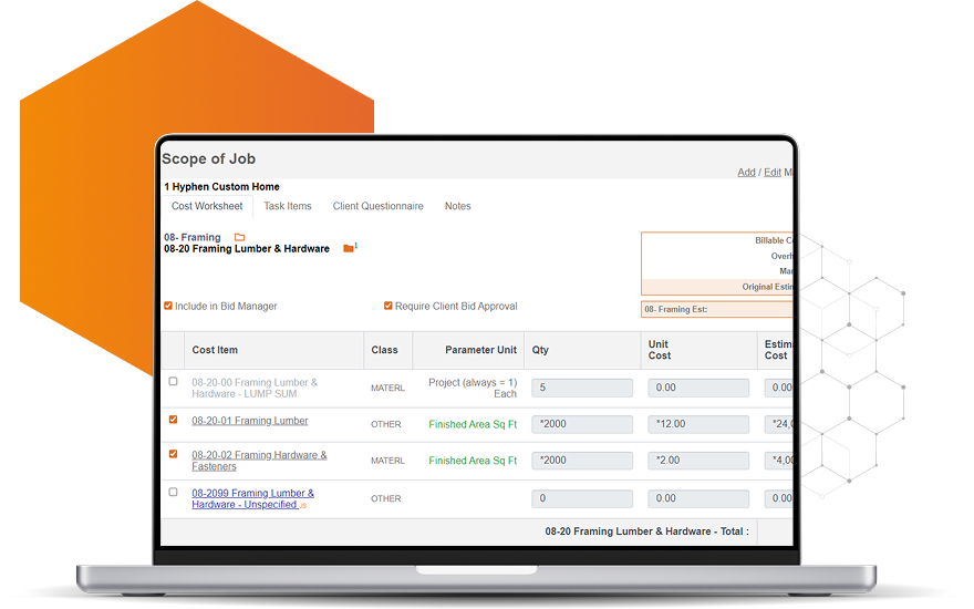 Hyphen BuilderGM software displayed on a laptop