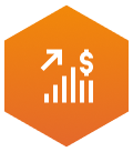 Money growth chart icon