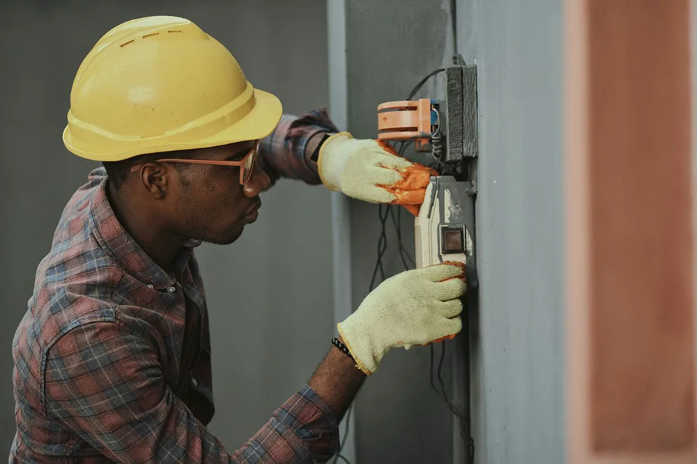 Contractor working
