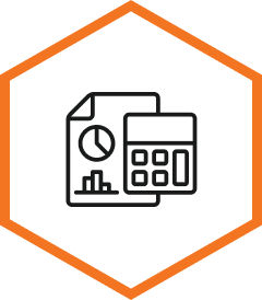 accounting calculator and invoice icon